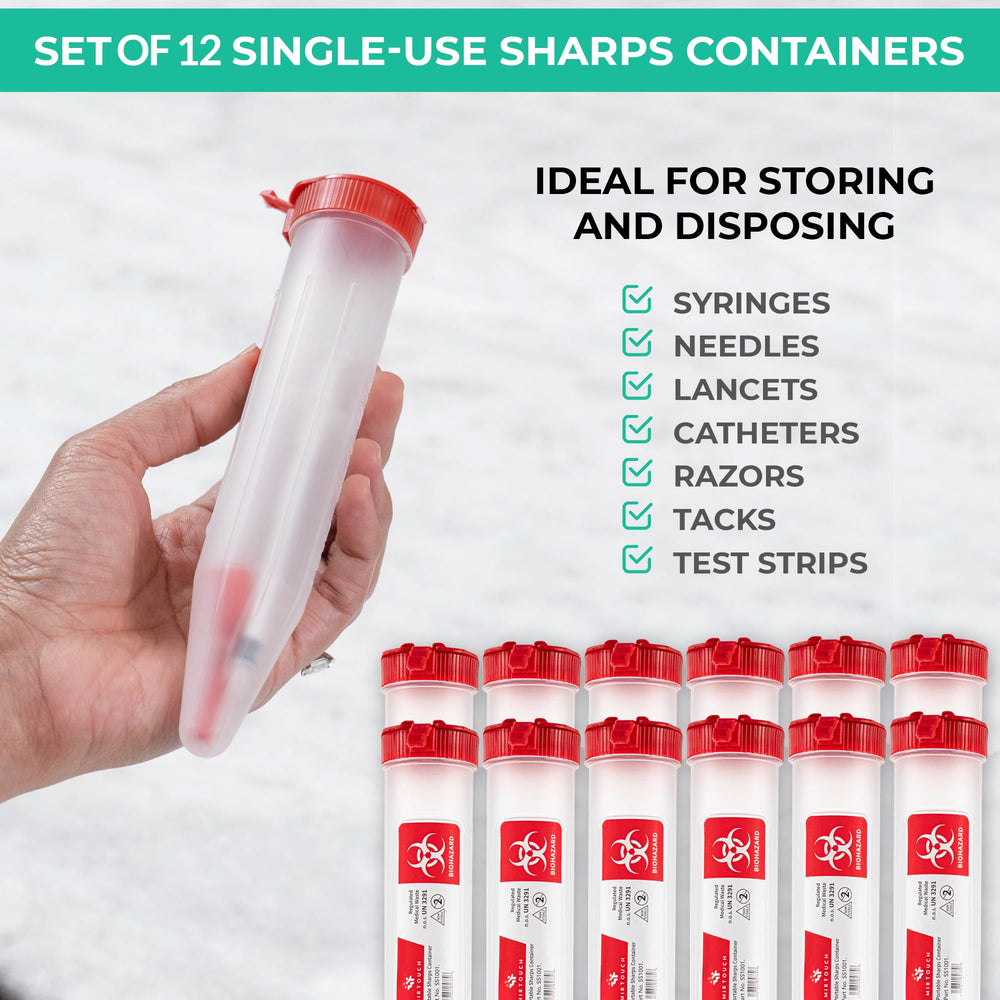 MirTouch Sharps Shuttle puncture-resistant PVC keeps contents secure and leak-proof