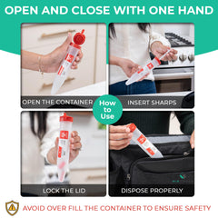 MirTouch Sharps Shuttle translucent body lets you monitor fill level at a glance