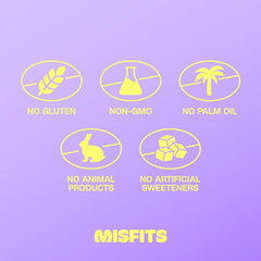 Misfits vegan protein bars low carb sugar content and clean ingredients
