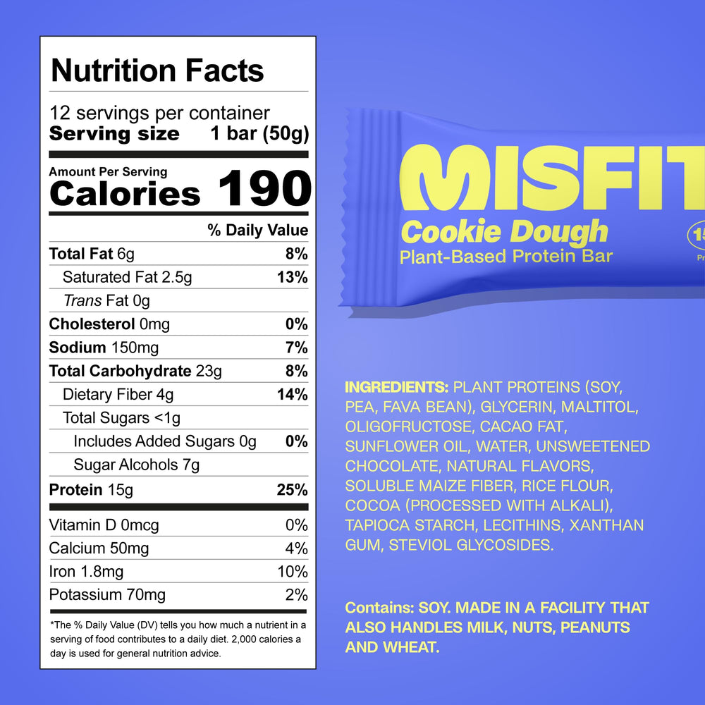 Misfits vegan protein bar vanilla cocoa crispies texture and flavor.
