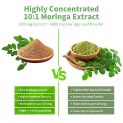 MISS PEP Moringa 10:1 extract capsule close-up emphasizing potency