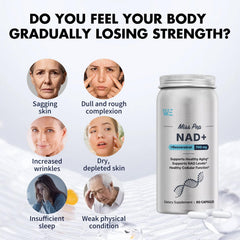 MISS PEP NAD+ Plus seal indicating quality and freshness.