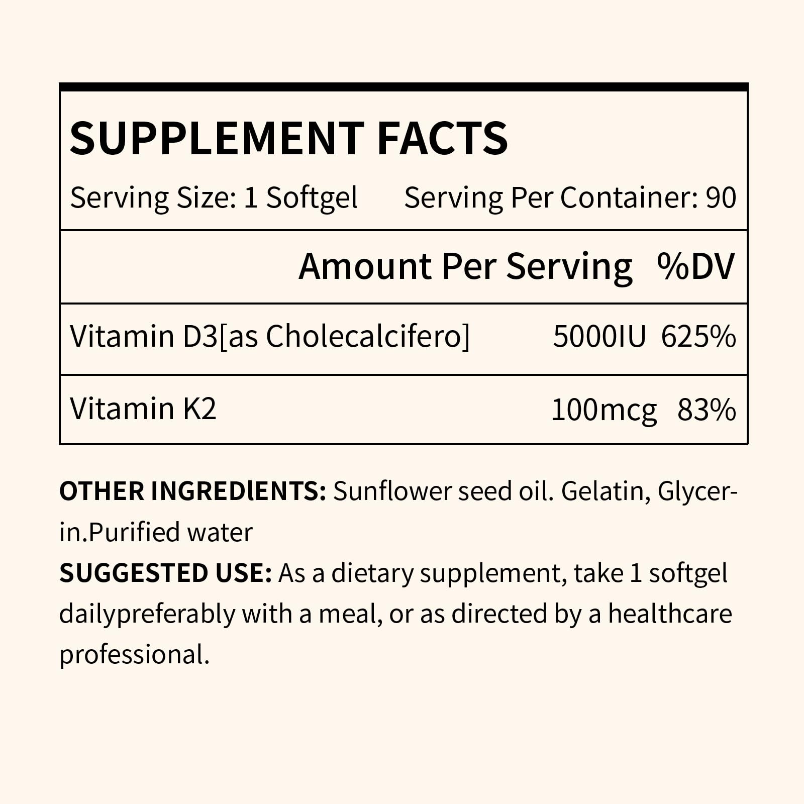 MISS PEP sunflower oil ingredient highlights fat-soluble vitamin absorption.