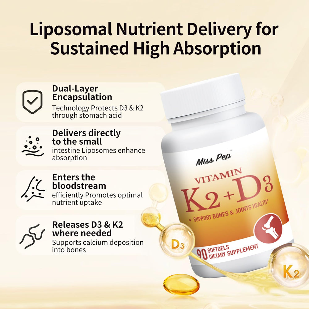 MISS PEP travel-friendly bottle supports on-the-go supplementation.
