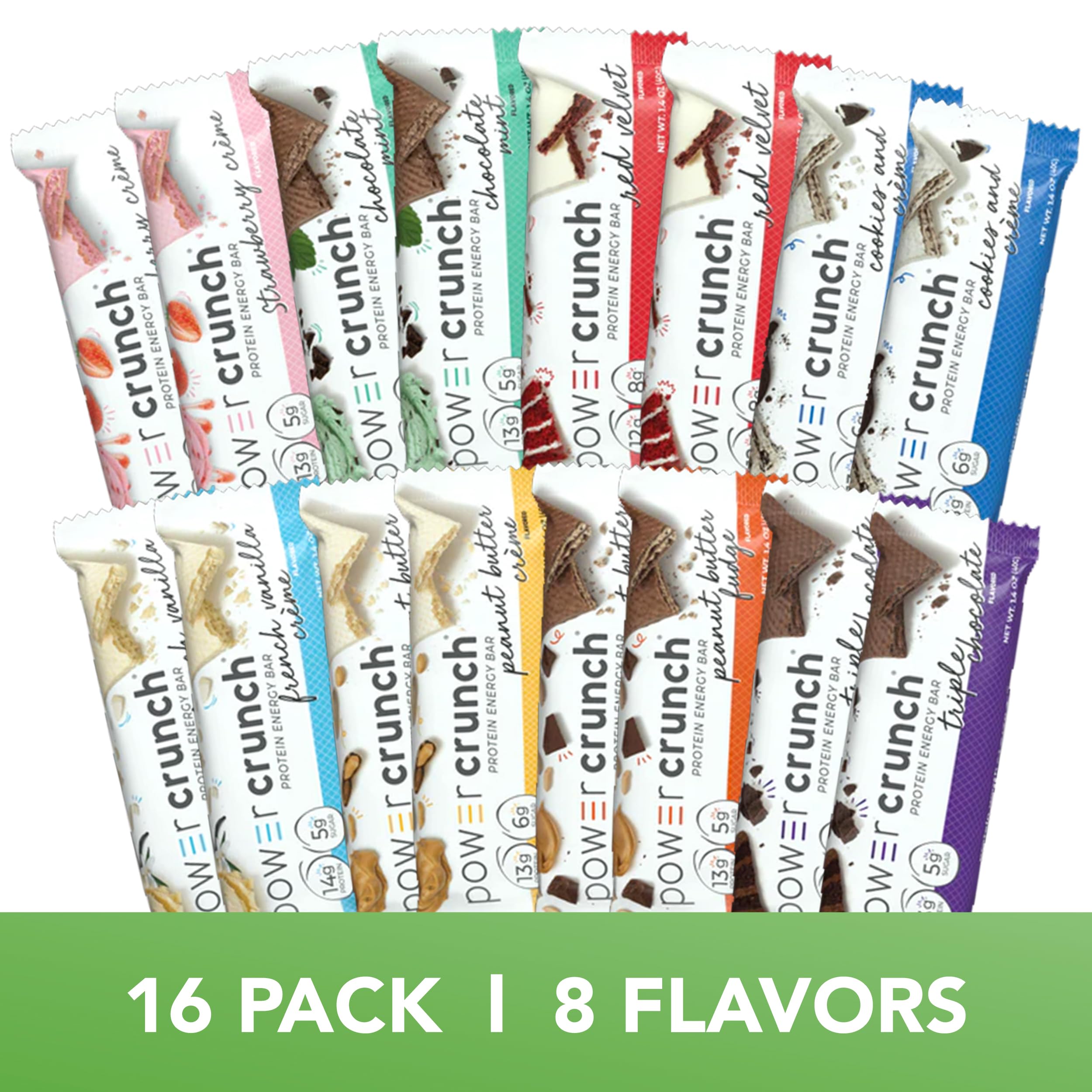 Close-up of wafer crunch texture in Power Crunch bars.