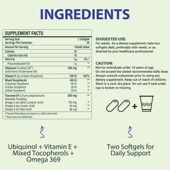 Mistaccy CoQ10 600mg softgels pack showcasing easy daily use