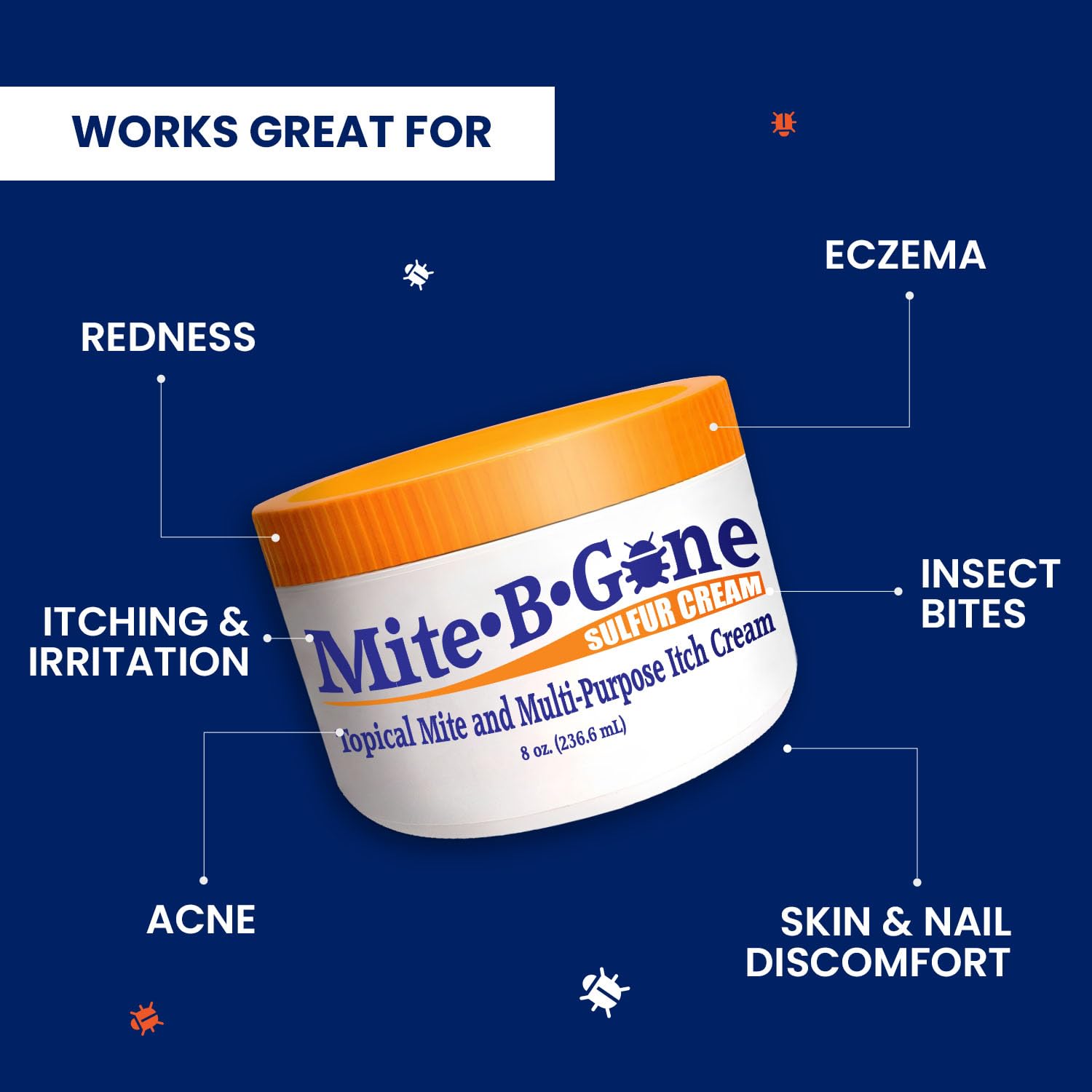 Mite-B-Gone being applied on skin for comfortable use
