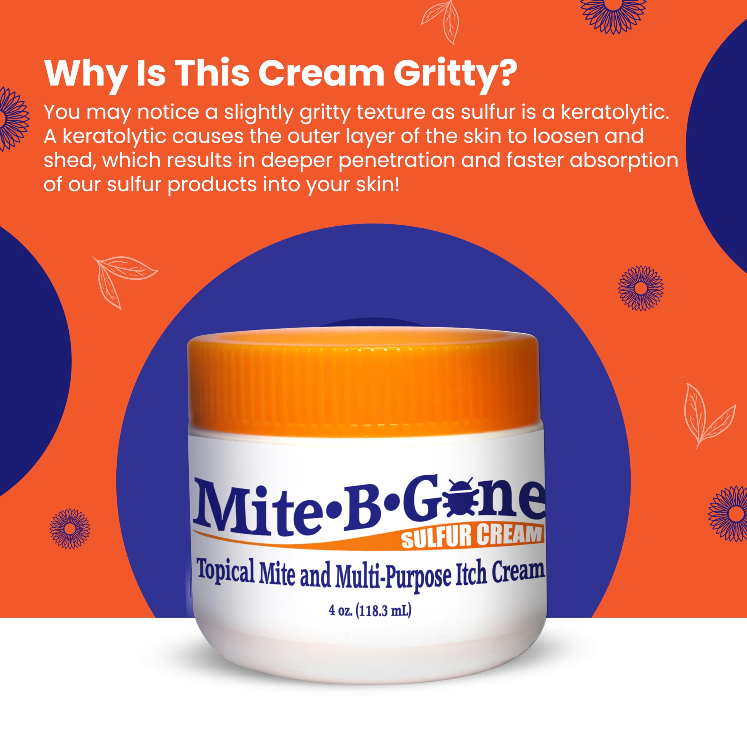 Mite-B-Gone bottle label highlighting American-made quality