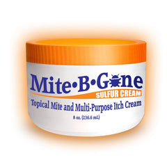 Mite-B-Gone 8oz cream jar ready for itch relief
