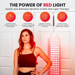 Mito Red Light Mitomax 2.0 control panel close-up with timer for convenient home use.