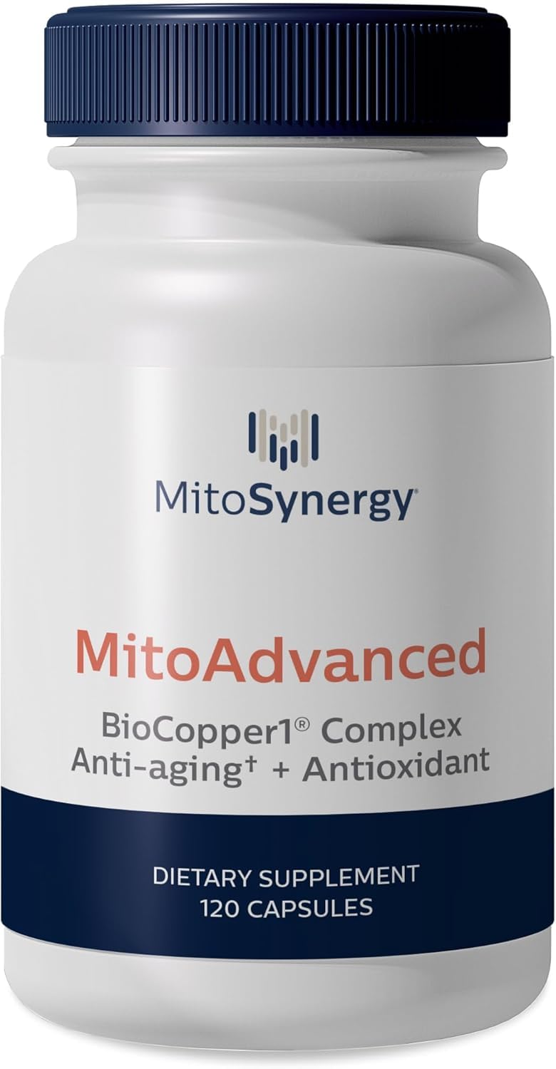 MitoSynergy BioCopper1 capsules close-up showing easy-to-swallow form for daily energy support