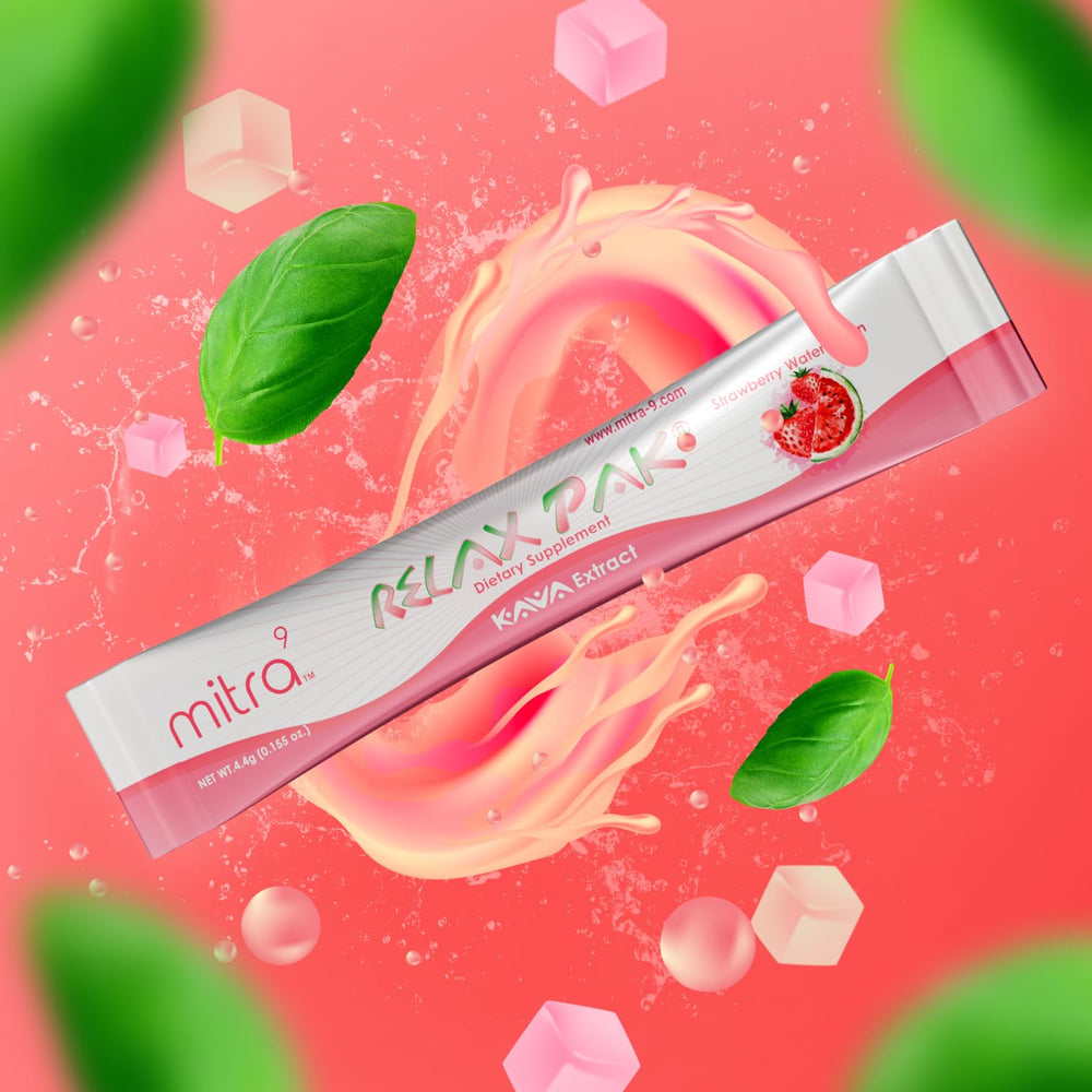 Dissolving Mitra9 stick in glass, offering quick calm