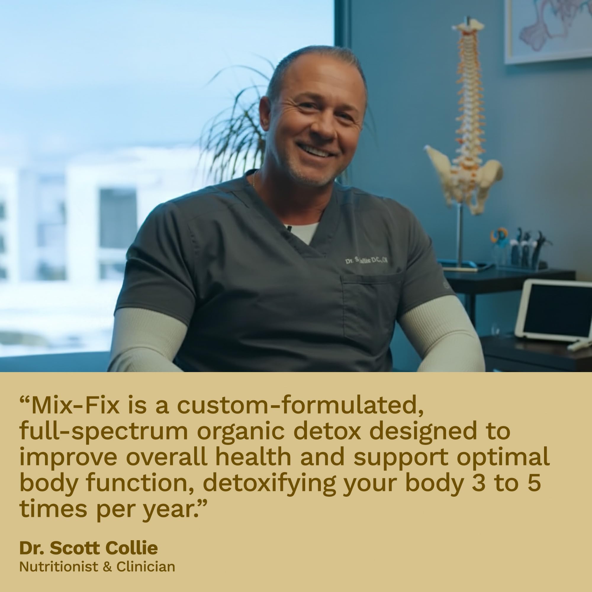 Mix-Fix detox USA-made label emphasizing vegan and gluten-free.