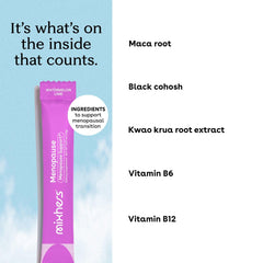Mixhers Menopause drink mix dissolving in water for easy daily routine.