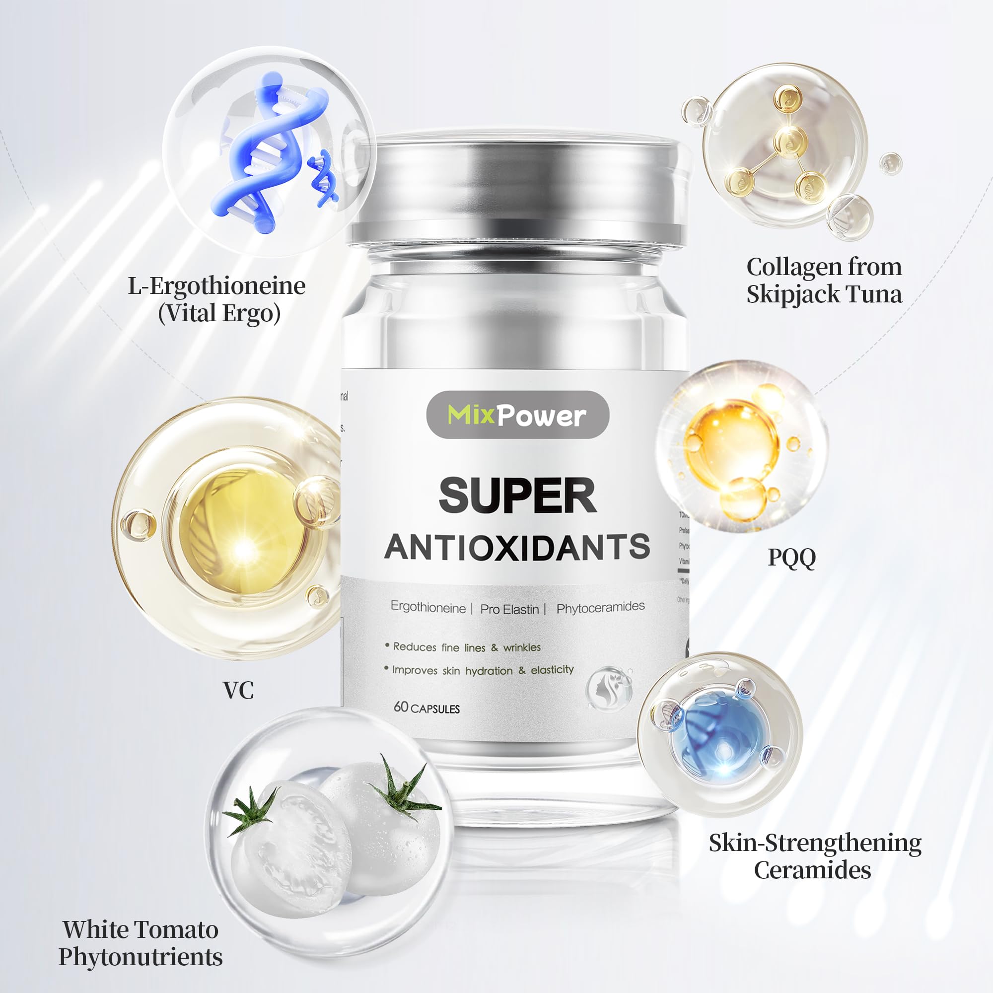 MixPower collagen matrix image highlights moisture and elasticity support