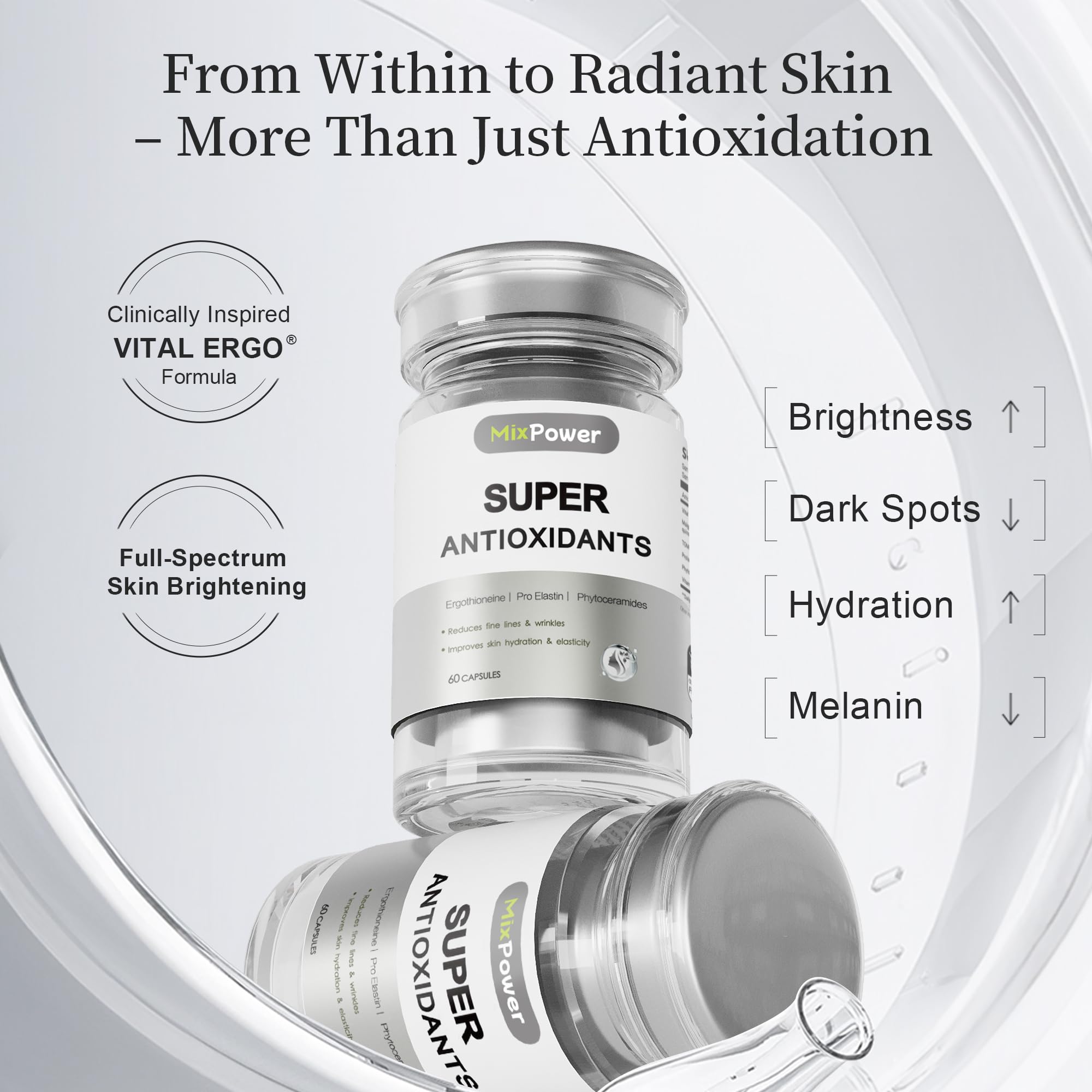 MixPower daily-use routine illustration invites simple skincare