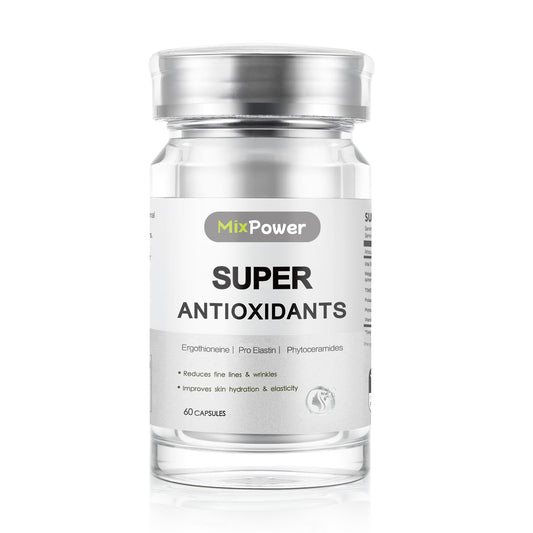 MixPower ergothioneine 50mg bottle close-up for skin support