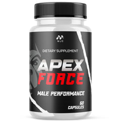 MJO Apex Force capsules bottle front for daily wellness support.