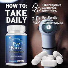 MJO Eye Boost capsules texture suggests smooth, easy-to-swallow design.