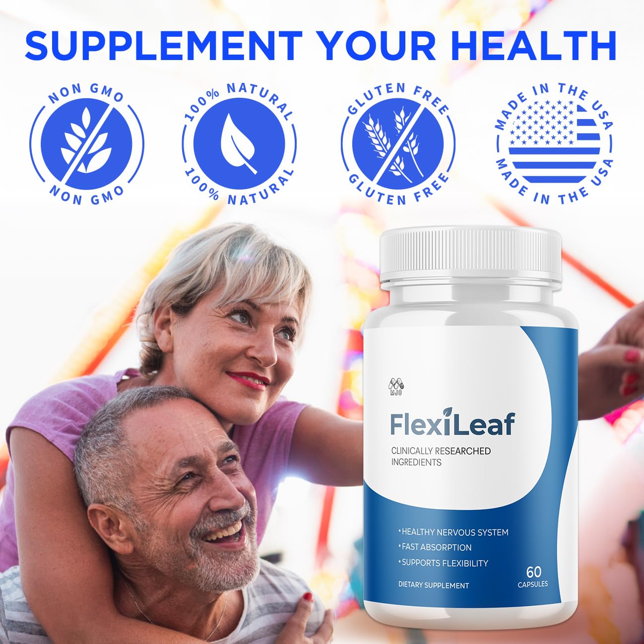 MJO Flexileaf ingredients list highlights natural, high-quality components.