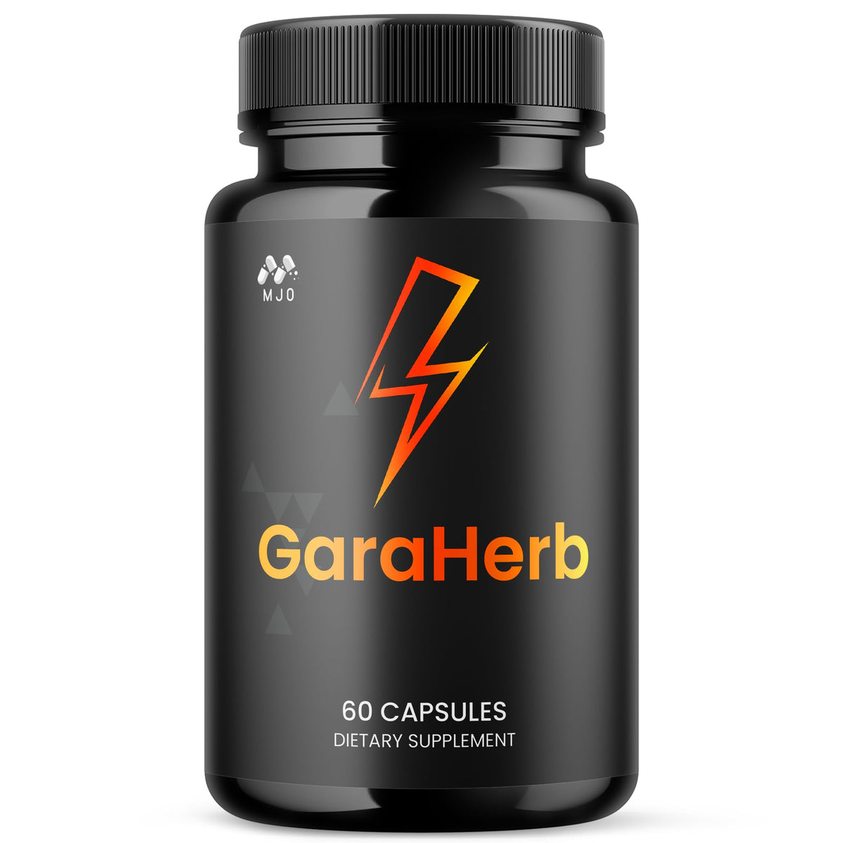 MJO GaraHerb bottle front view signals natural wellness support.