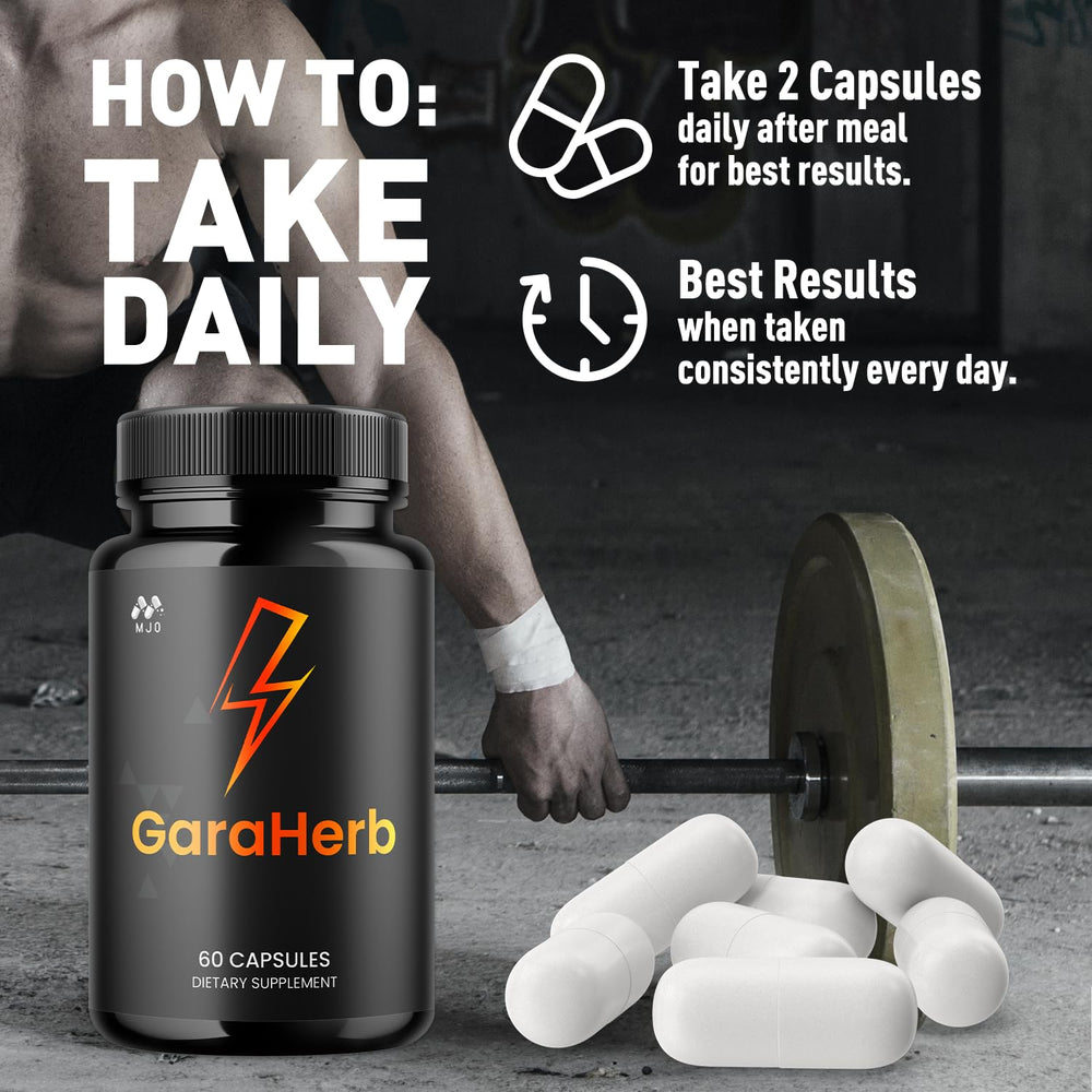 MJO GaraHerb health illustration highlights active lifestyle compatibility.
