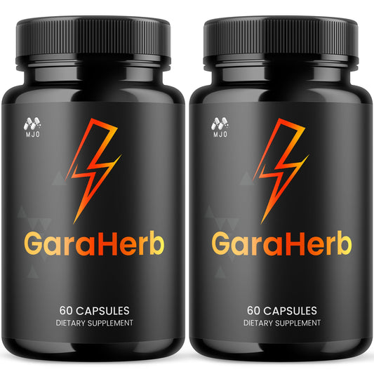MJO GaraHerb capsules two-pack bottle front for convenient daily wellness