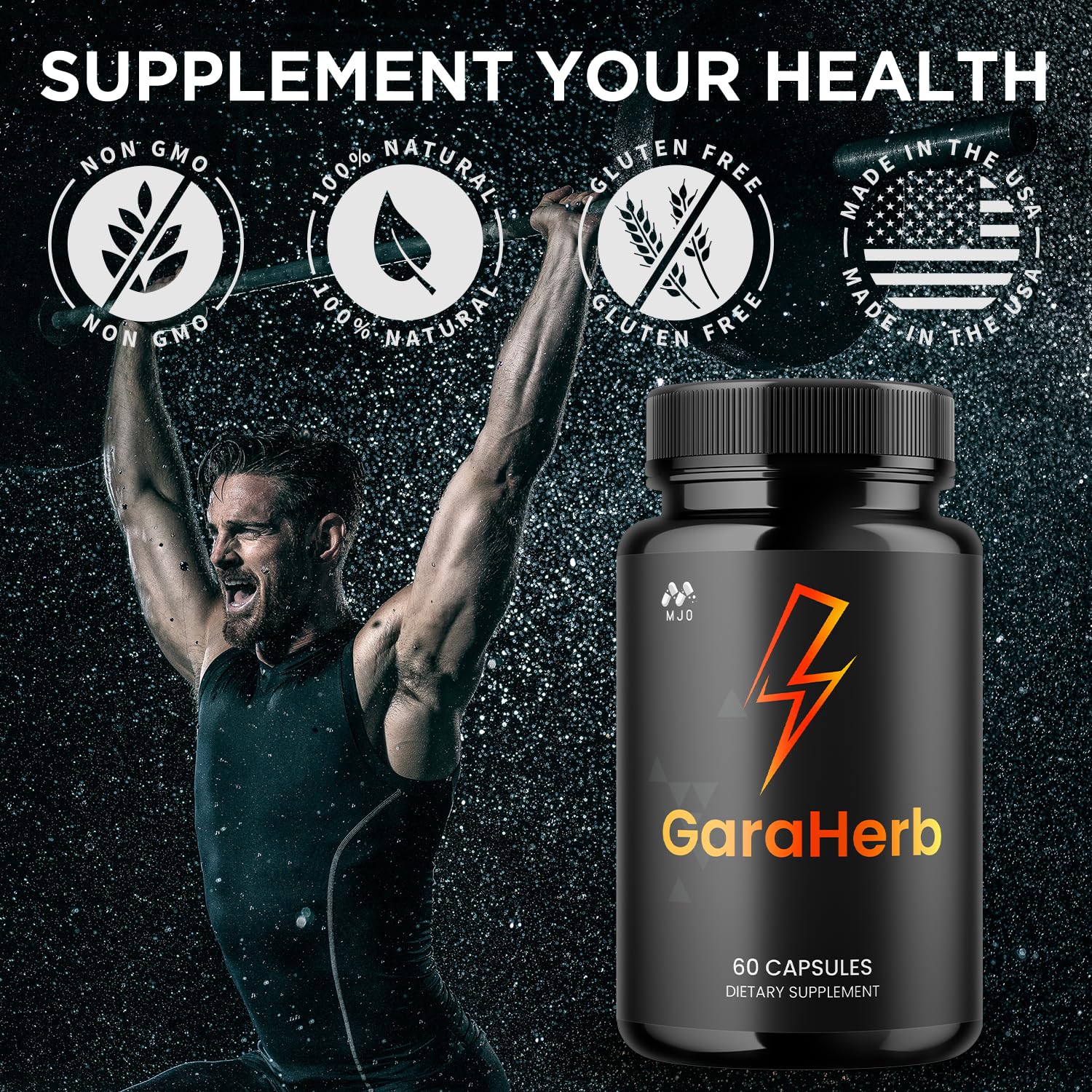 MJO GaraHerb capsules usage scene with hands preparing capsules for the day