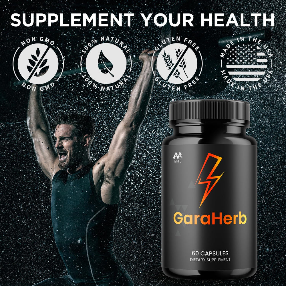 MJO GaraHerb capsules usage scene with hands preparing capsules for the day