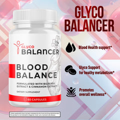 MJO Glyco Balancer bottle back, supplement facts and ingredients.