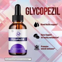 MJO Glycopezil Drops label detail highlights all-natural ingredients