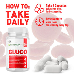 MJO HemoNexa capsules packaging highlighting a 60-count bottle