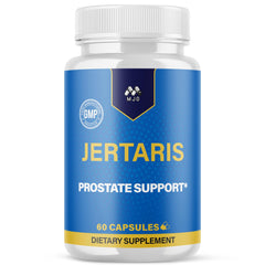 MJO Jertaris bottle front shows a premium natural supplement for an active lifestyle.