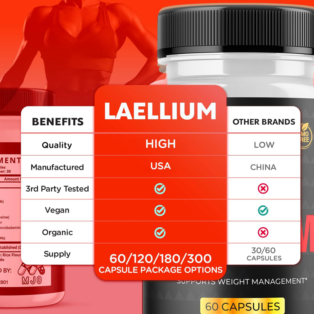 MJO Laellium pills capsules image displaying easy-to-swallow daily supplement