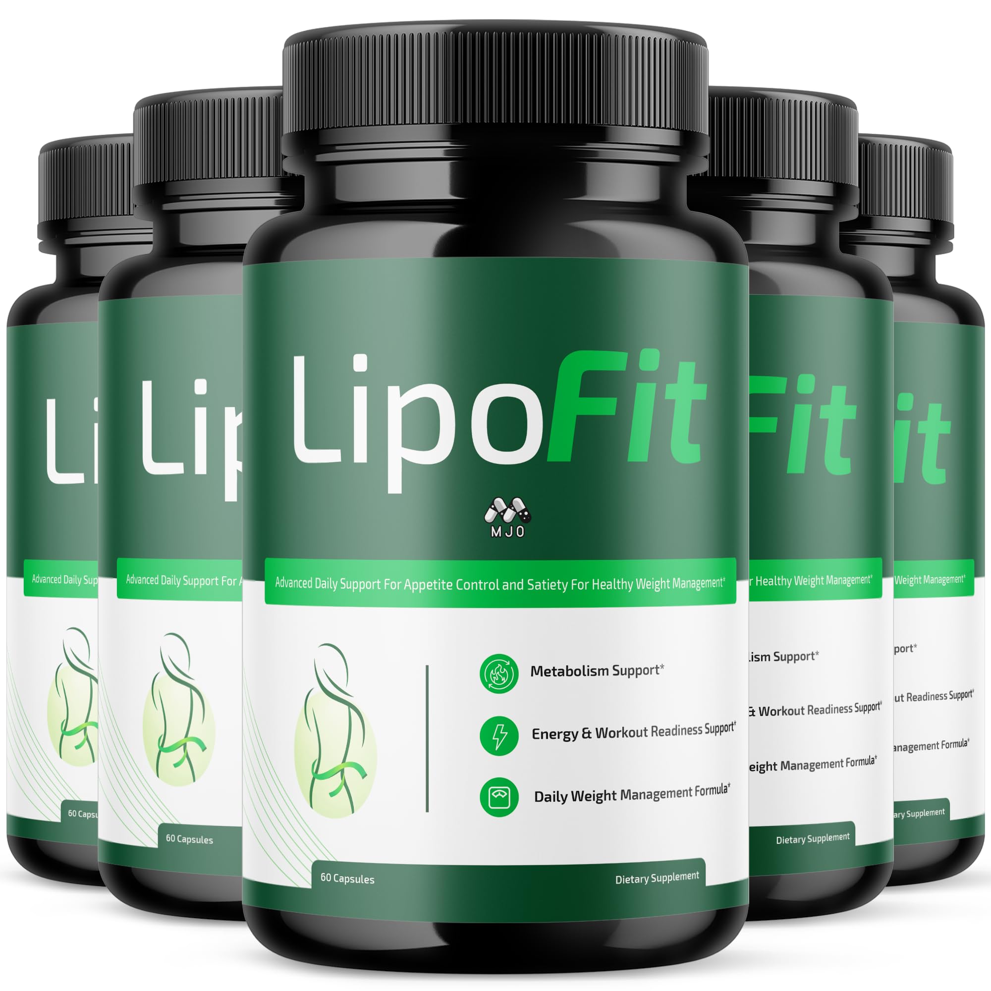 MJO Lipo Fit Capsules bottle front view for daily wellness support