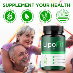 MJO Lipo Fit Capsules label highlights natural ingredients