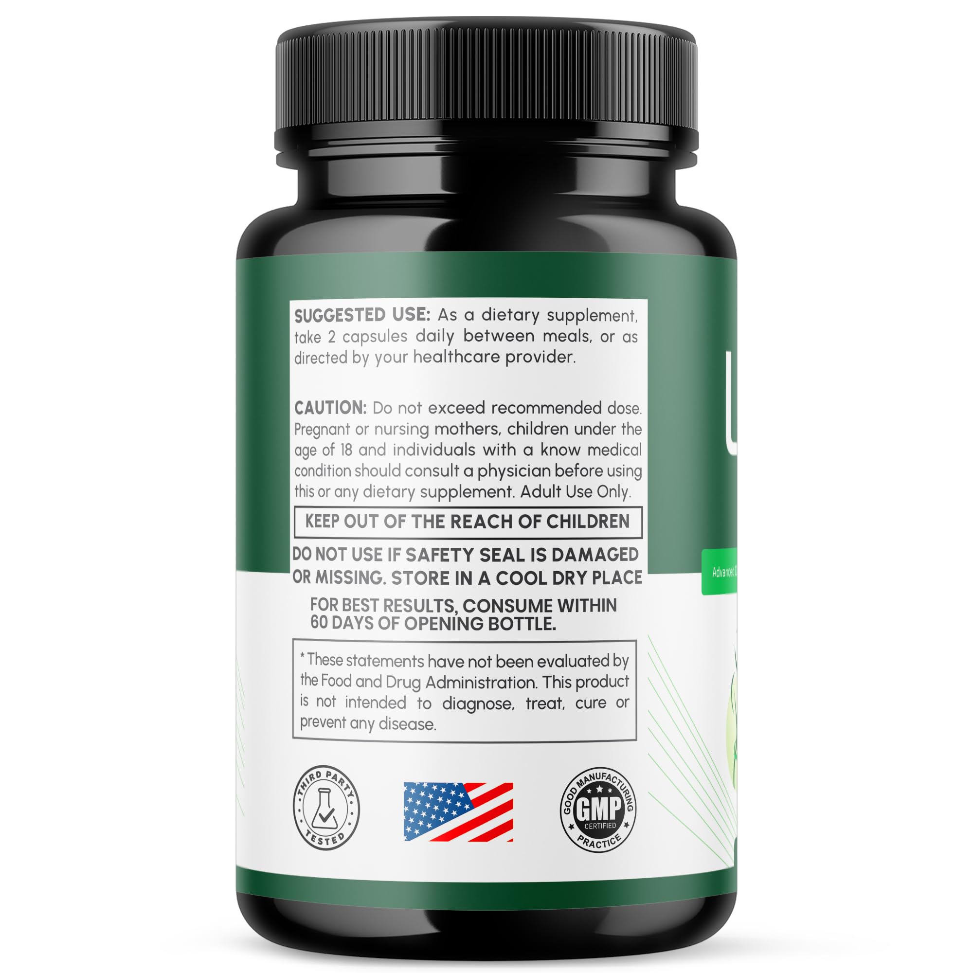 MJO Lipo Fit Capsules bottle with water glass setup for daily intake