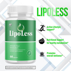 MJO LipoLess with a glass of water for simple intake.