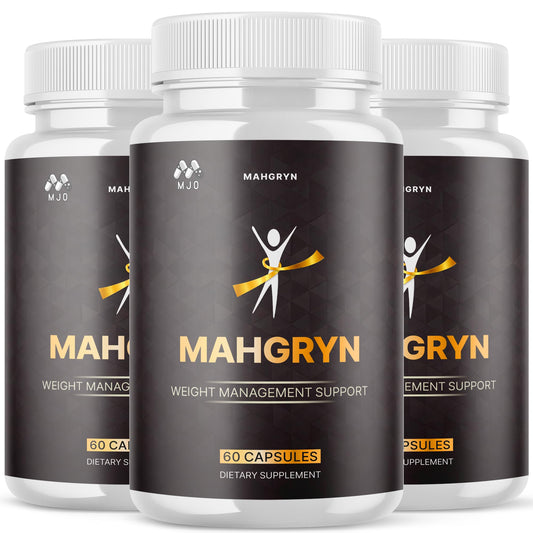 MJO Mahgryn capsules bottle front view for daily wellness routine