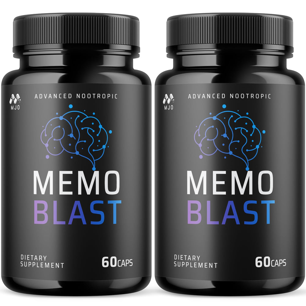 MJO Memo Blast bottle front for daily wellness.