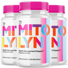MJO Mitolyn Purple Peel bottle front, showcasing the all-natural wellness supplement.