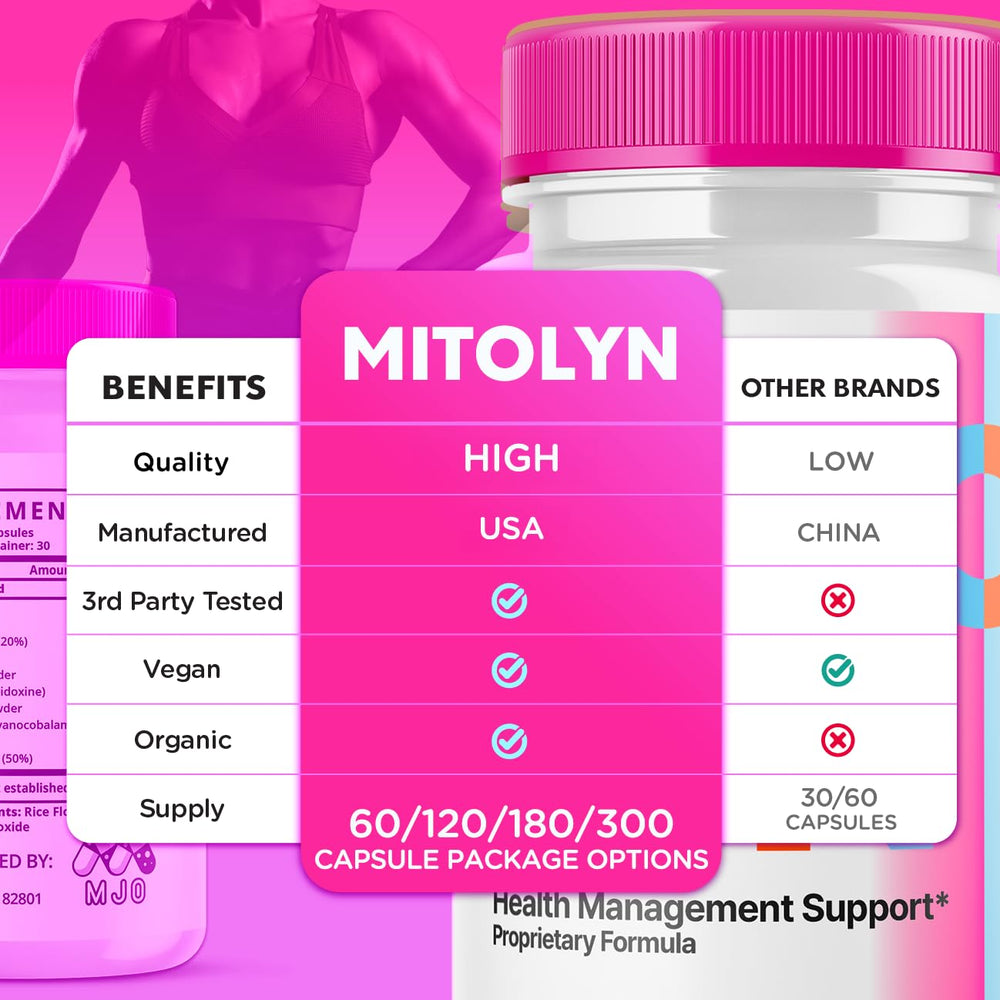 MJO Mitolyn Purple Peel capsules on spoon for daily use.