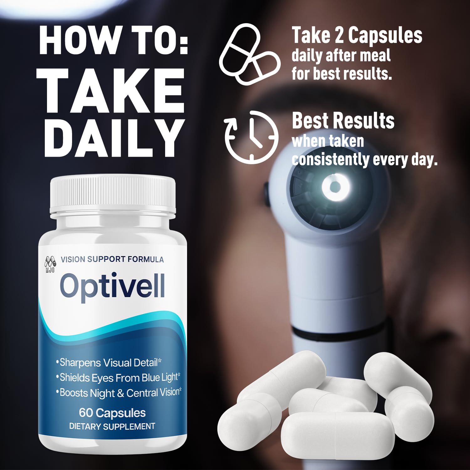 Ingredient list with all-natural vitamins and extracts.