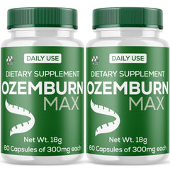 MJO Ozemburn Max bottle front showing capsules for daily energy support.