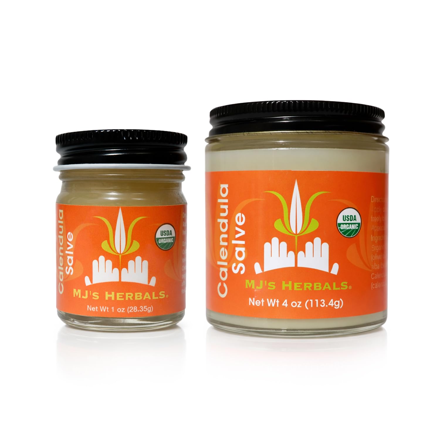 Hands apply MJ's Herbals Calendula Salve for daily hydration and comfort.