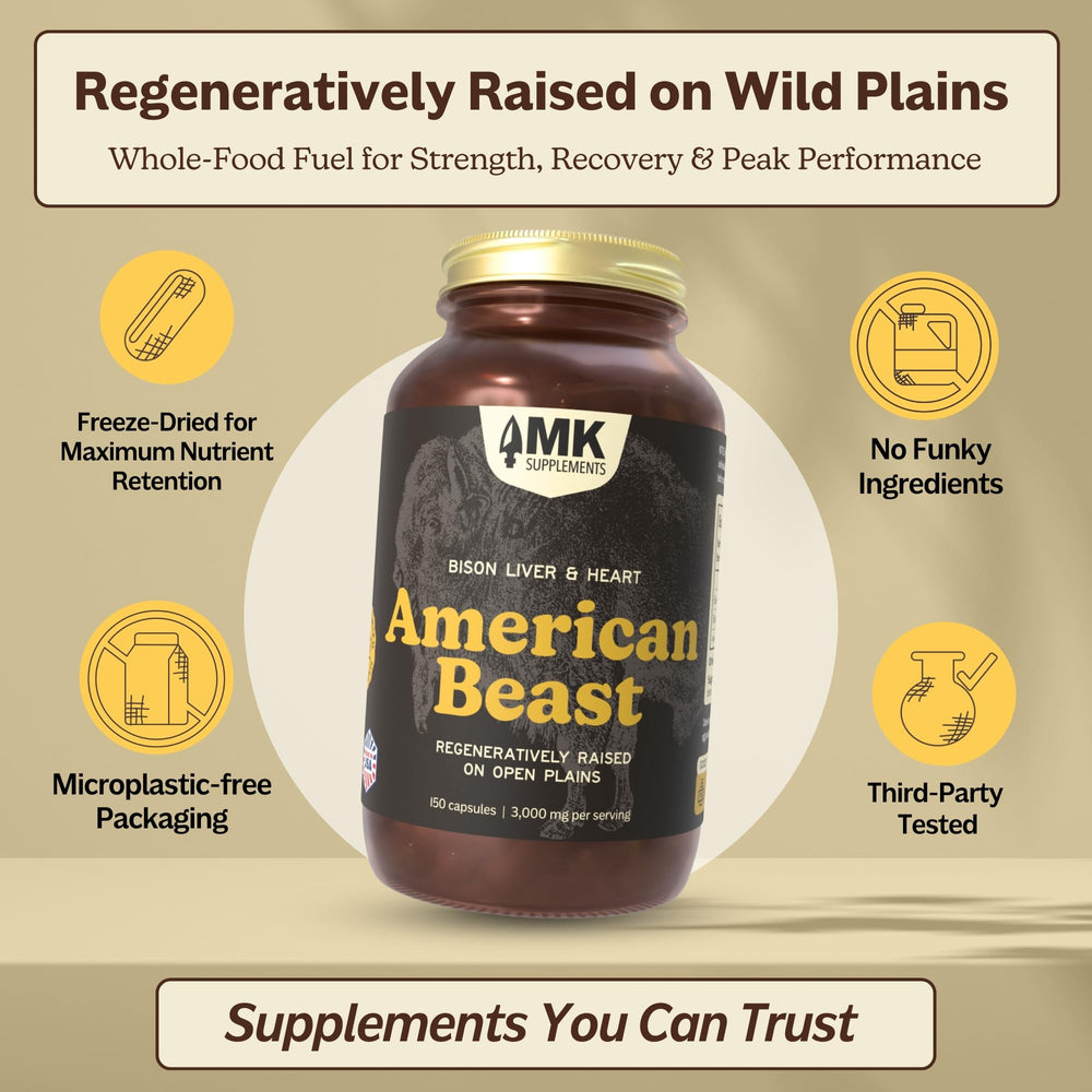 MK Supplements American Beast bison heart suggests support for potential recovery