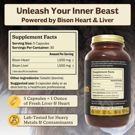 MK Supplements American Beast bison liver highlights nutrient-rich fuel for endurance