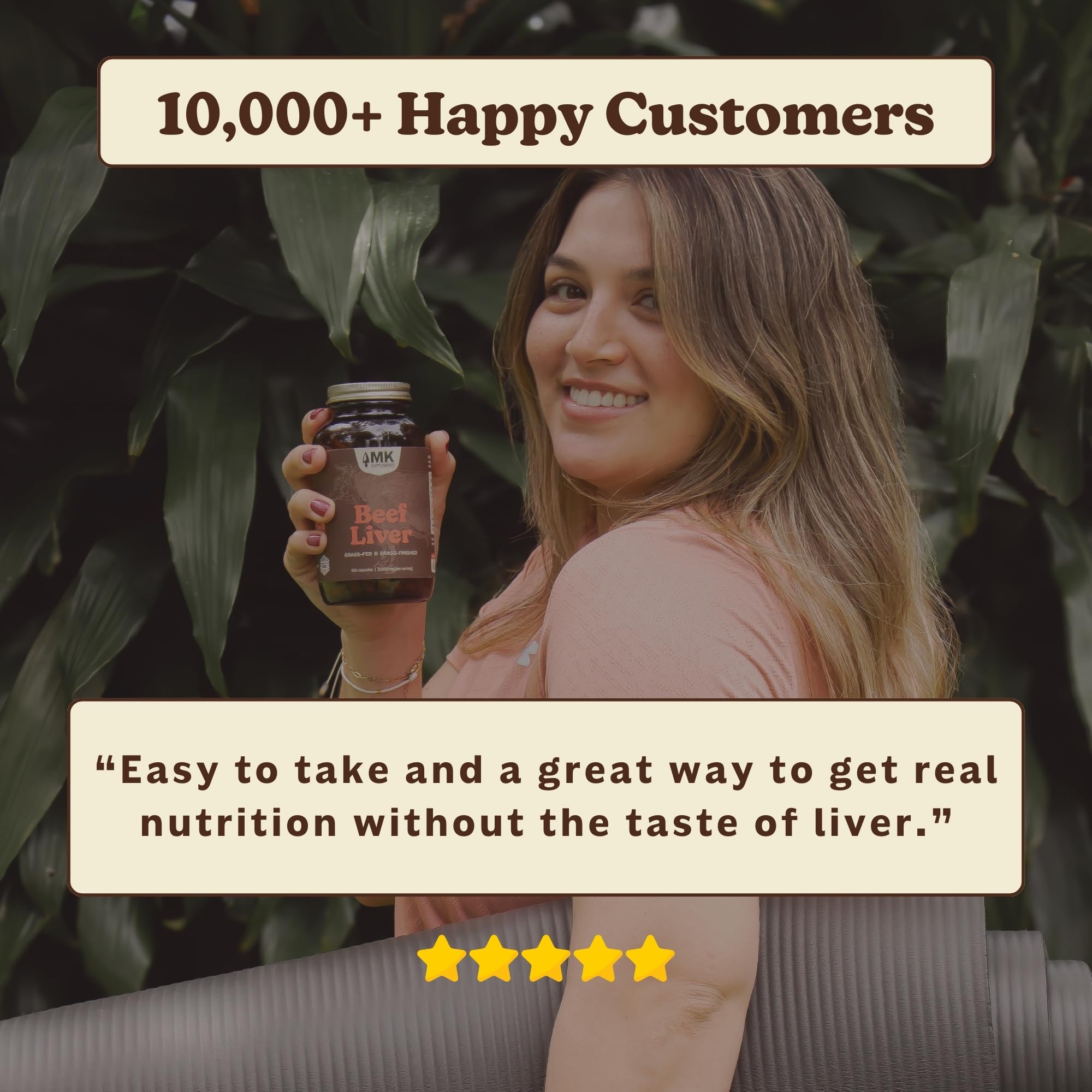 MK Supplements Grass Fed Beef Liver iron and B12 emphasis for energy potential