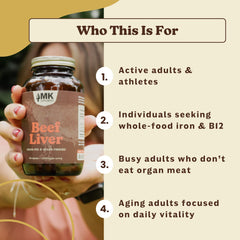 MK Supplements Grass Fed Beef Liver morning routine setup for daily use