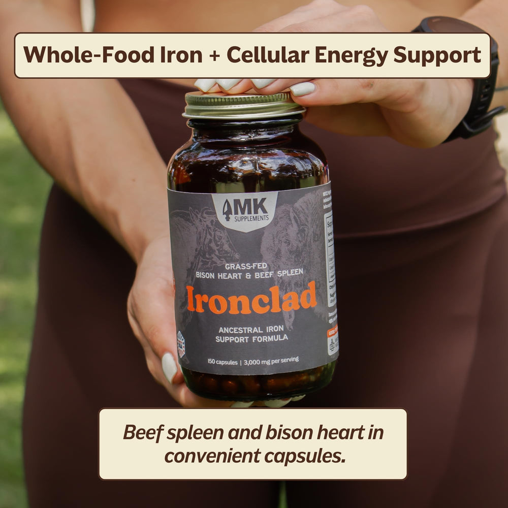 MK Supplements Ironclad beef spleen label detail